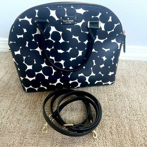 Kate spade black and white polka dots cross body bag
